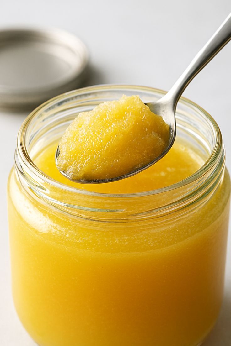 Packed ghee jars being checked by hand